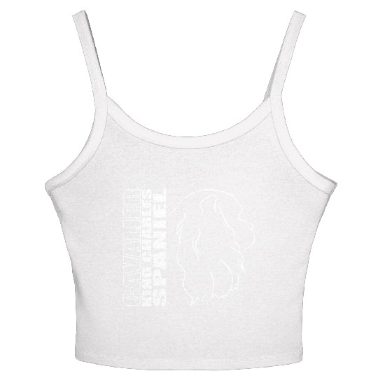 Cavalier King Charles Spaniel Profile dog mom Women's Spaghetti Strap Tank Top