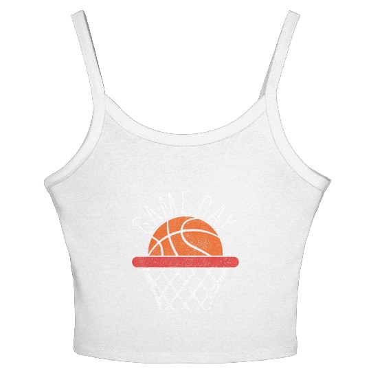 Game Day Basketball Lover Basketball Player Women's Spaghetti Strap Tank Top