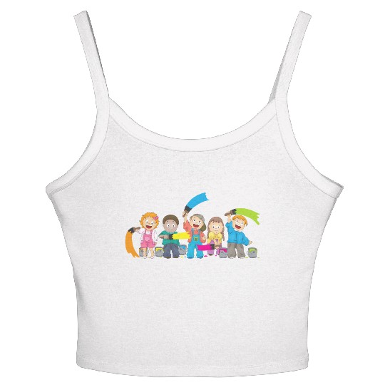 sticker design beautiful market training Women's Spaghetti Strap Tank Top