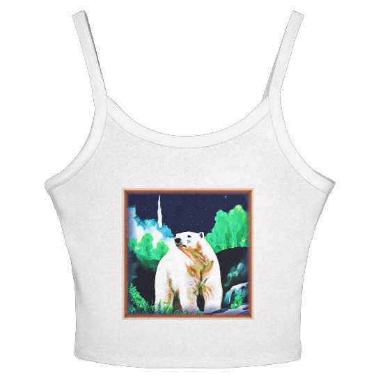 Polar Bear in The Wild. Buy Now Women's Spaghetti Strap Tank Top