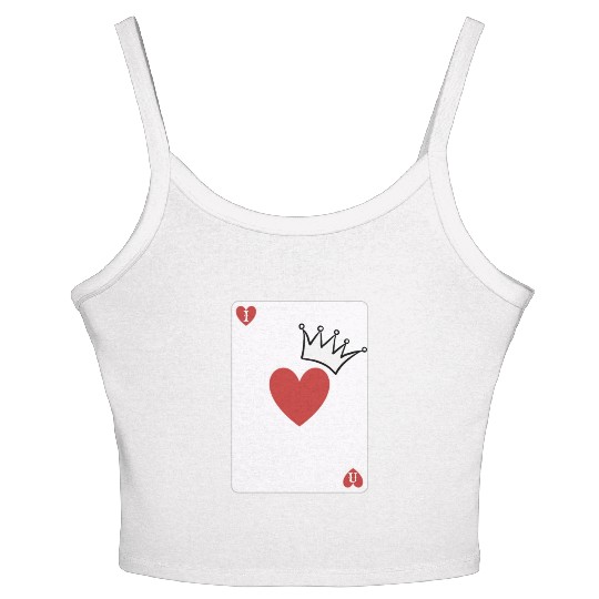 love you on playing card Women's Spaghetti Strap Tank Top