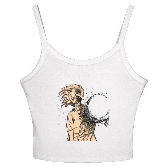 A surprised anime boy Women's Spaghetti Strap Tank Top