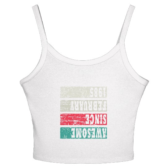 Retro Birthday Year Vintage 1985 Women's Spaghetti Strap Tank Top