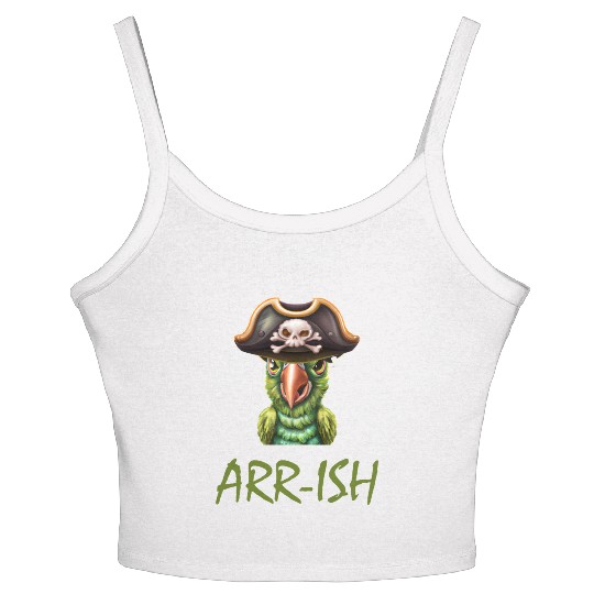 PIRATE PARROT, ARR-ISH Women's Spaghetti Strap Tank Top