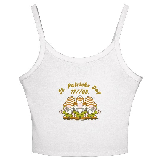 Happy St. Patrick's Day Leprechauns Women's Spaghetti Strap Tank Top