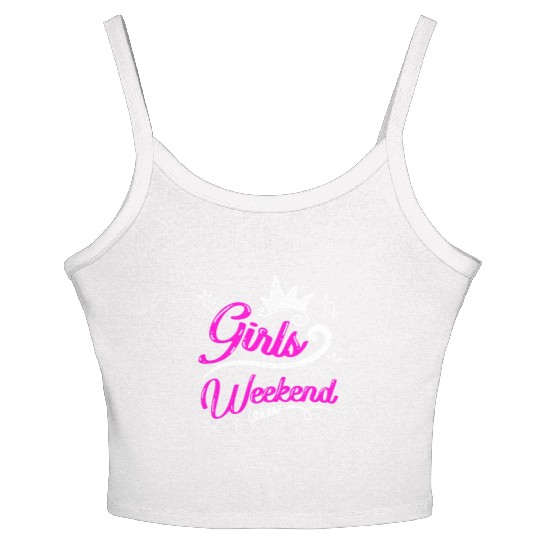 Girls Weekend Vacation Girls Trip Spring Break Women's Spaghetti Strap Tank Top