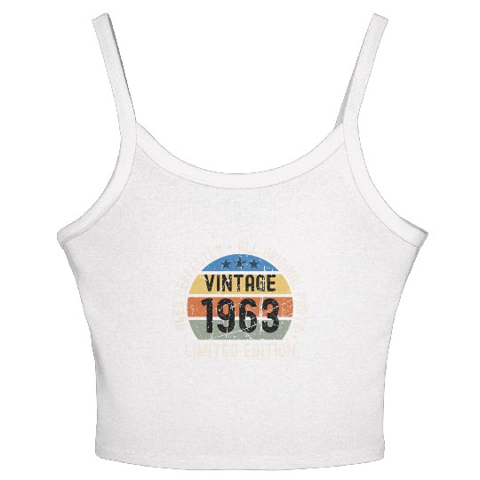 60th Birthday Vintage 1963 Women's Spaghetti Strap Tank Top
