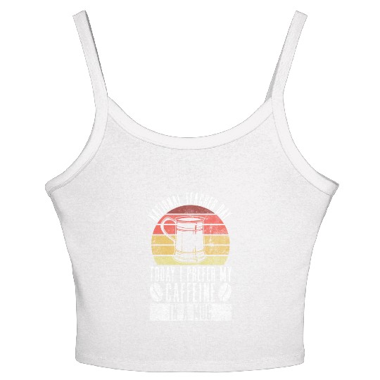 National Teacher Day Today I Prefer My Caffeine In Women's Spaghetti Strap Tank Top