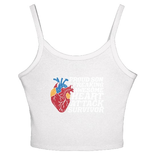 Heart Attack Survivor Son Women's Spaghetti Strap Tank Top