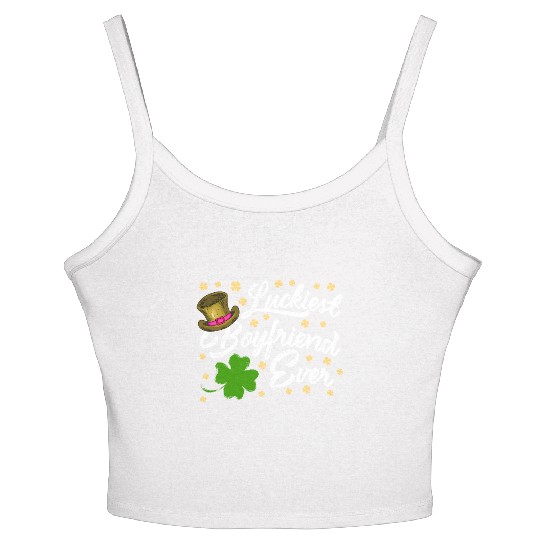 Luckiest Boyfriend Ever Valentine's Day Women's Spaghetti Strap Tank Top