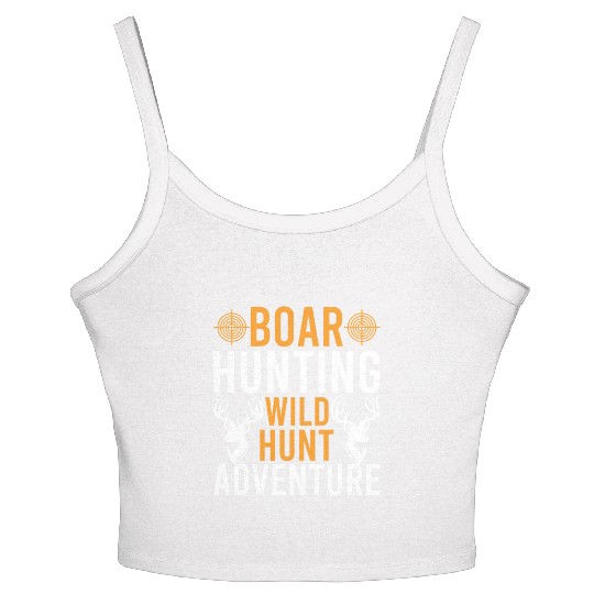 Boar Hunting Wild Hunt Adventure Women's Spaghetti Strap Tank Top