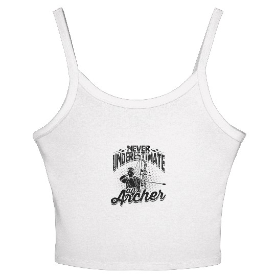 Never underestimate an archer - Archery Women's Spaghetti Strap Tank Top