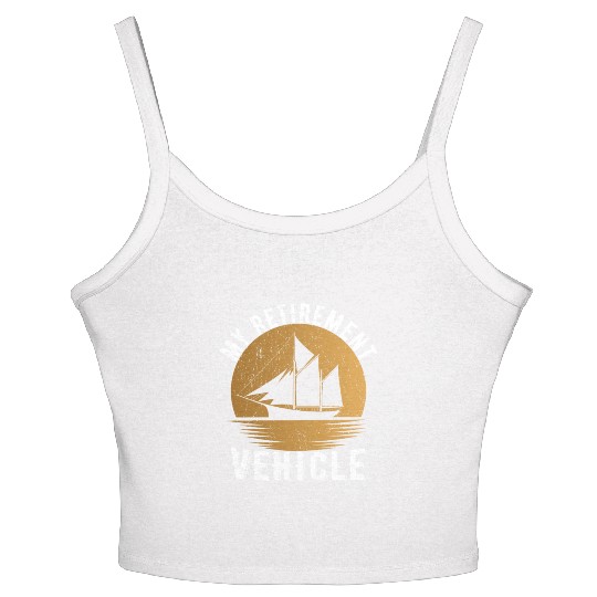 Retirement Vehicle Sailor Sailboat Women's Spaghetti Strap Tank Top