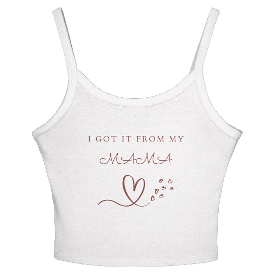 LOVE MY MAMA Women's Spaghetti Strap Tank Top