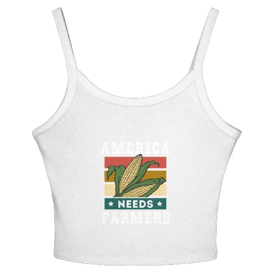 America Needs Farmers Women's Spaghetti Strap Tank Top