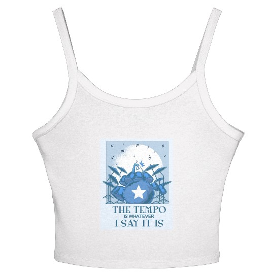 Percussion Musician Drummer Music Lover Drum Women's Spaghetti Strap Tank Top