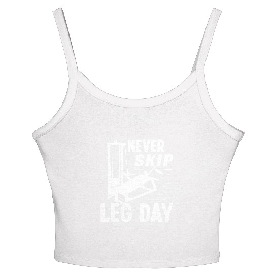 Strongman never skip leg day fitness bodybuilding Women's Spaghetti Strap Tank Top