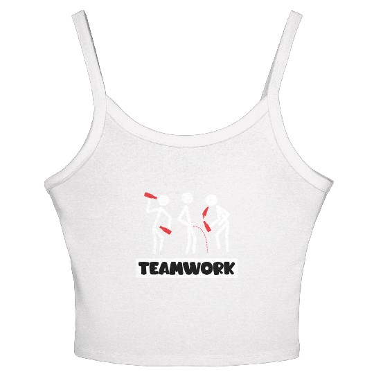 Teamwork Summer Vacation with Friends Spring Break Women's Spaghetti Strap Tank Top