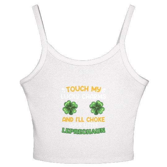 Funny St. Patrick's Day saying Lucky Charms Women's Spaghetti Strap Tank Top
