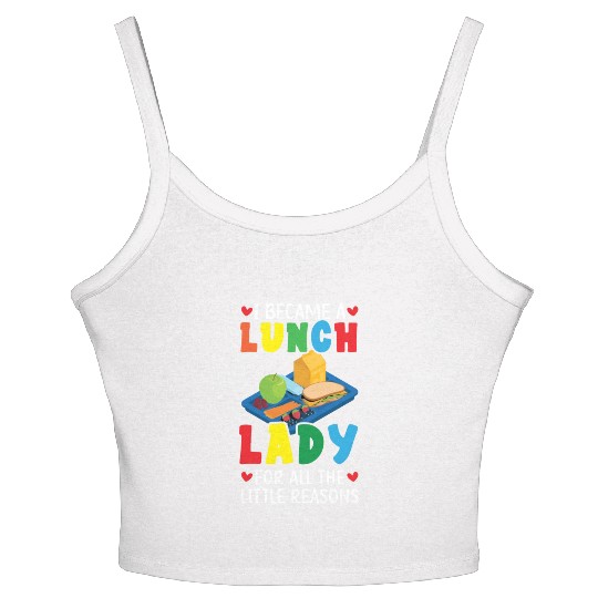 Lunch Boss Cafeteria Worker Lady Cook Lunch Lady Women's Spaghetti Strap Tank Top