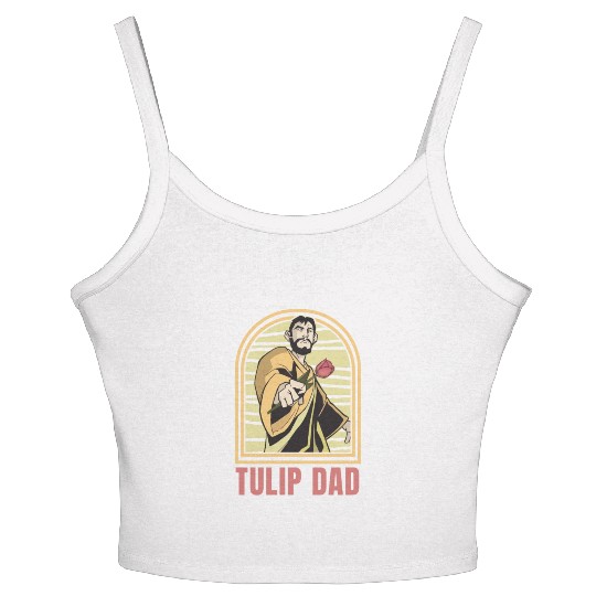 Tulip Gardening Dad Women's Spaghetti Strap Tank Top