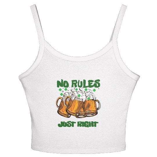st paddy funny day, green beer Irish day Women's Spaghetti Strap Tank Top