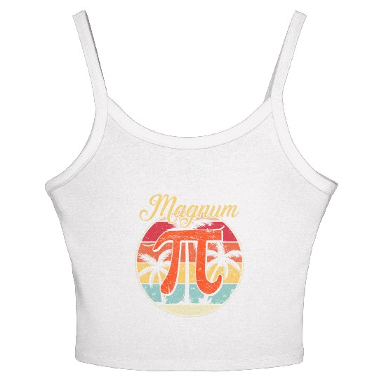 Magnum Pi Math Pi Day Retro Women's Spaghetti Strap Tank Top
