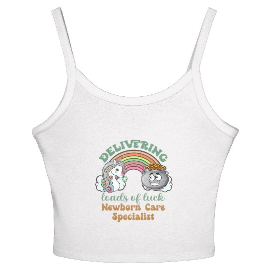 Delivering Loads Of Luck Newborn Care Specialist P Women's Spaghetti Strap Tank Top