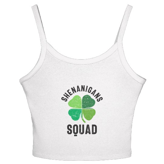 Shenanigans Squad St Patricks Day Women's Spaghetti Strap Tank Top