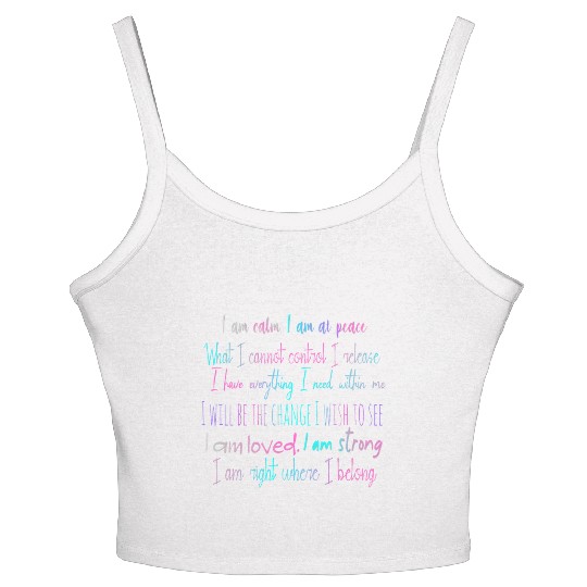 "I am" Self Love Mantra Women's Spaghetti Strap Tank Top