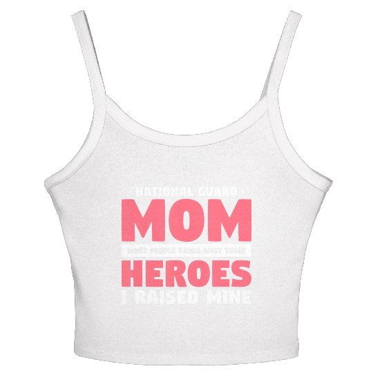 National Guard Mom Lovely Mother Family Military Women's Spaghetti Strap Tank Top