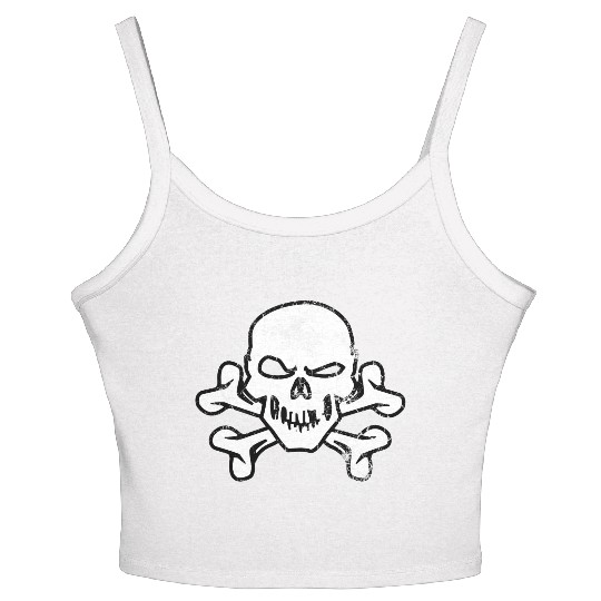 Pirate Skull And Crossbones Women's Spaghetti Strap Tank Top