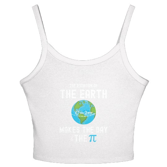 Earth day and Pi day gift for math teachers 2023 Women's Spaghetti Strap Tank Top