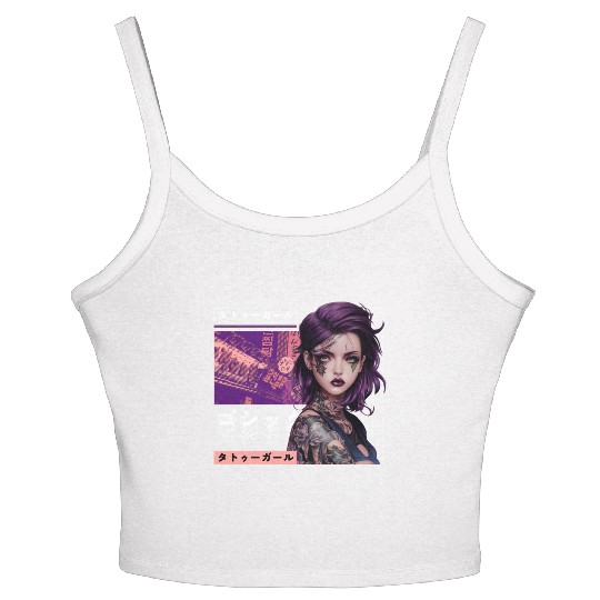Japanese Tokyo City Vaporwave Citypop Aesthetic Go Women's Spaghetti Strap Tank Top