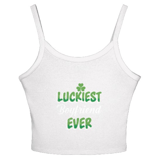 Luckiest Boyfriend Ever St Patrick's Day Women's Spaghetti Strap Tank Top