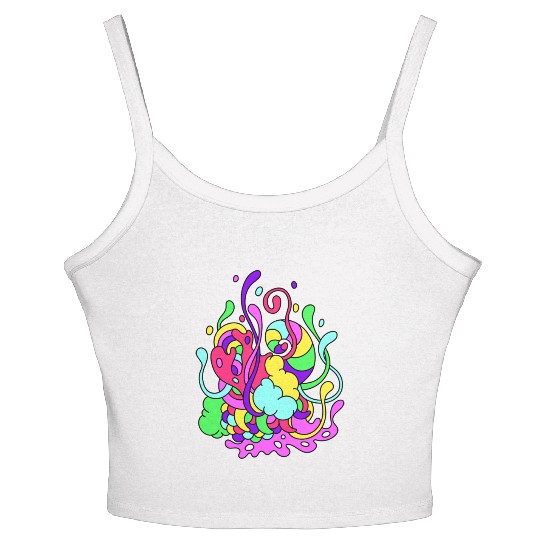 Women's Spaghetti Strap Tank Top colorful background