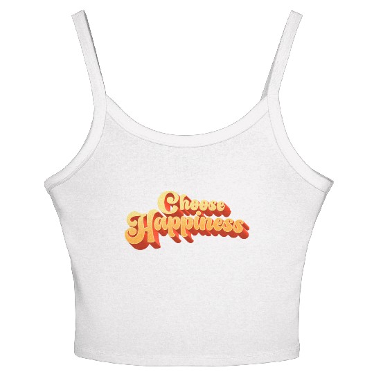Choose Happiness Typography Women's Spaghetti Strap Tank Top