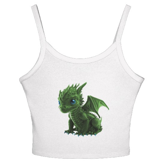 green baby dragon Women's Spaghetti Strap Tank Top
