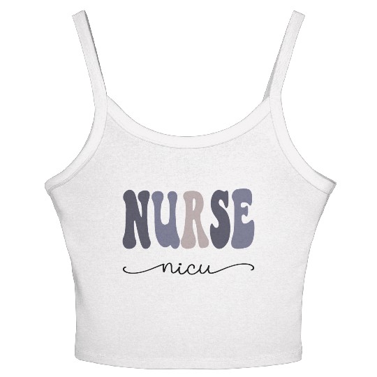 NICU Nurse Neonatal Baby Nurse Squad Purple Design Women's Spaghetti Strap Tank Top