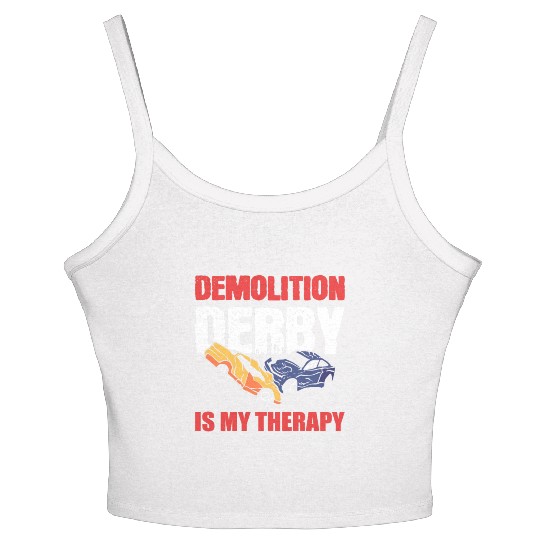 Demolition Derby Is My Therapy Race Track Women's Spaghetti Strap Tank Top