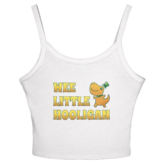 Wee Lil Hooligan Kids St Patrick s Day Boys Girl Women's Spaghetti Strap Tank Top