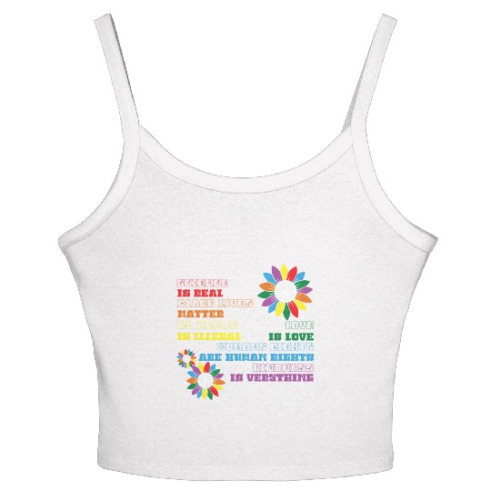 Distressed Science Is Real Black Women's Spaghetti Strap Tank Top