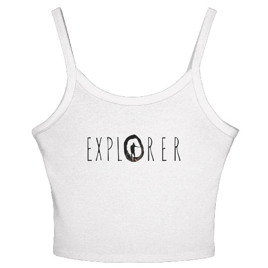 Explorer pathfinder minimalist Classic design Women's Spaghetti Strap Tank Top