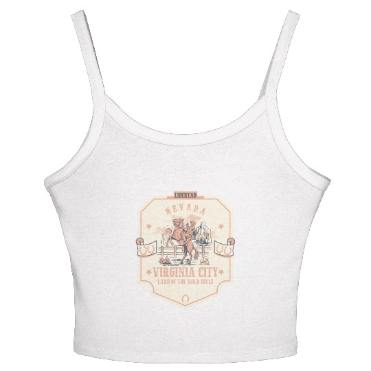 virginia city nevada wild west town Women's Spaghetti Strap Tank Top