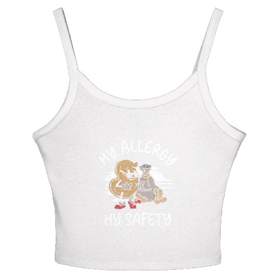 My Allergy My Safety Peanut Allergic Women's Spaghetti Strap Tank Top