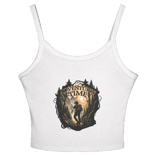 Adventure time in mountains Women's Spaghetti Strap Tank Top