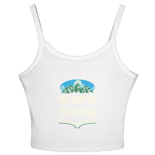 Intentse Camping Wildlife Camper Outdoor Camp Moun Women's Spaghetti Strap Tank Top