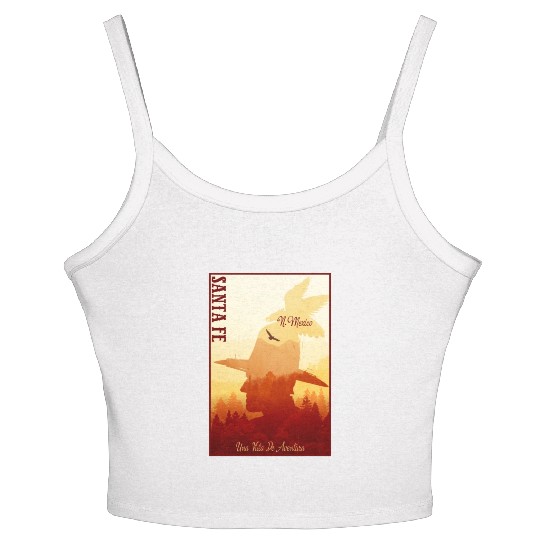 Santa Fe New Mexico wild west town Women's Spaghetti Strap Tank Top