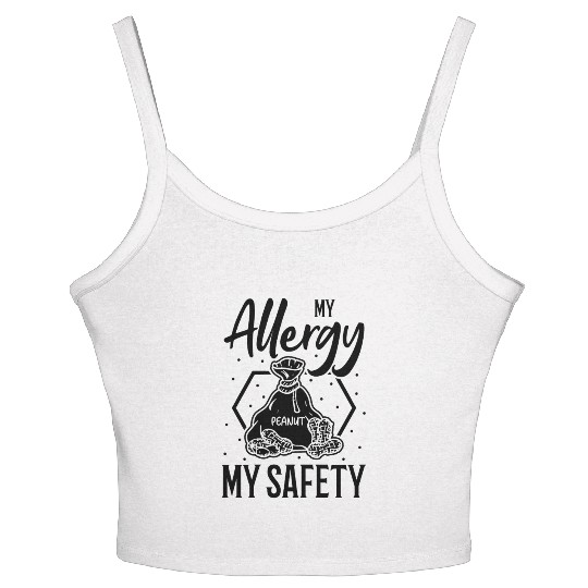 My Allergy My Safety Peanut Allergic Women's Spaghetti Strap Tank Top