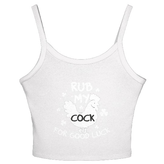 rub my cock for good luck Women's Spaghetti Strap Tank Top